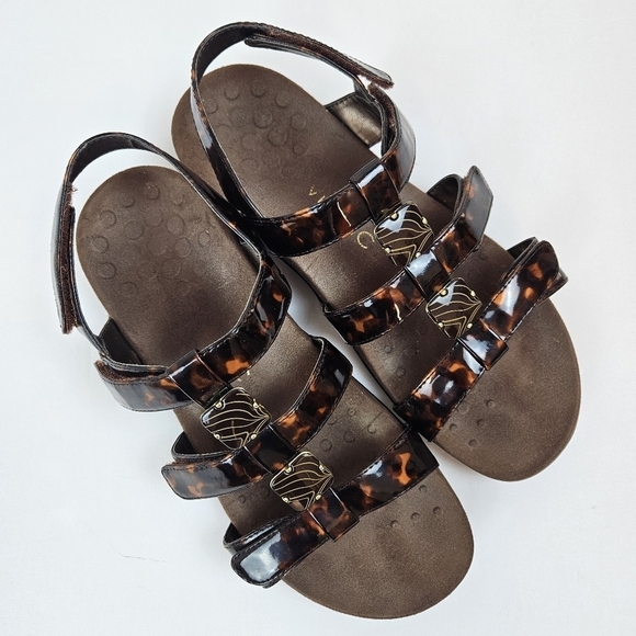 Vionic Shoes - Vionic Rest Amber Tortoise orthotic comfort adjustable sandals 9